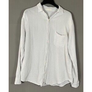 CP Shade‎ Shirt Medium Button Up Joss Crinkle Double Gauze Beachy Lightweight
